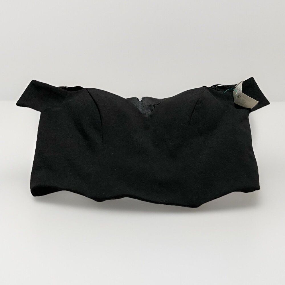 NWT B. SMART Corset Off The Shoulder Crop Top Black Juniors Size 7